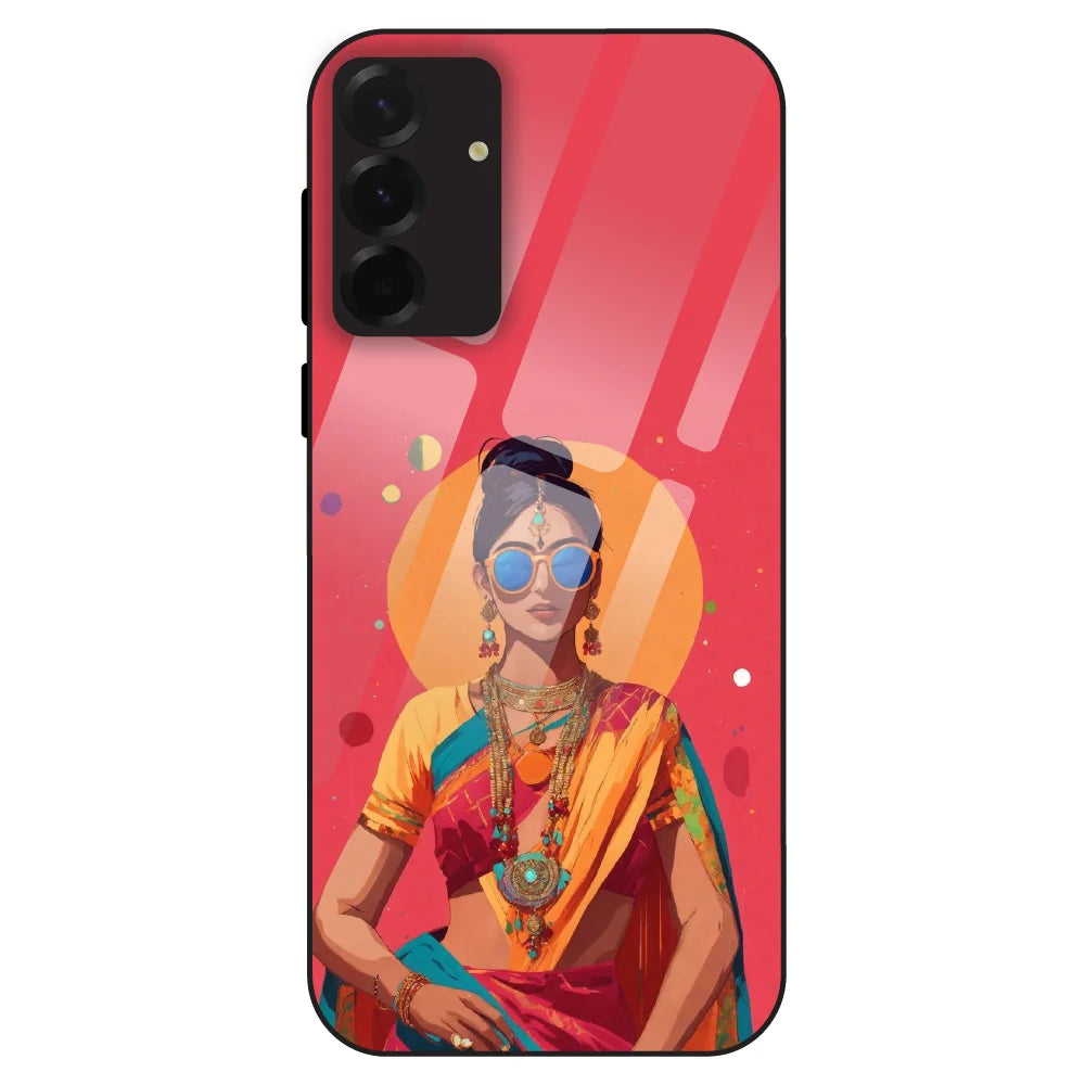 Trendy Ethnic Beauty - Glass Case For Samsung Galaxy A36