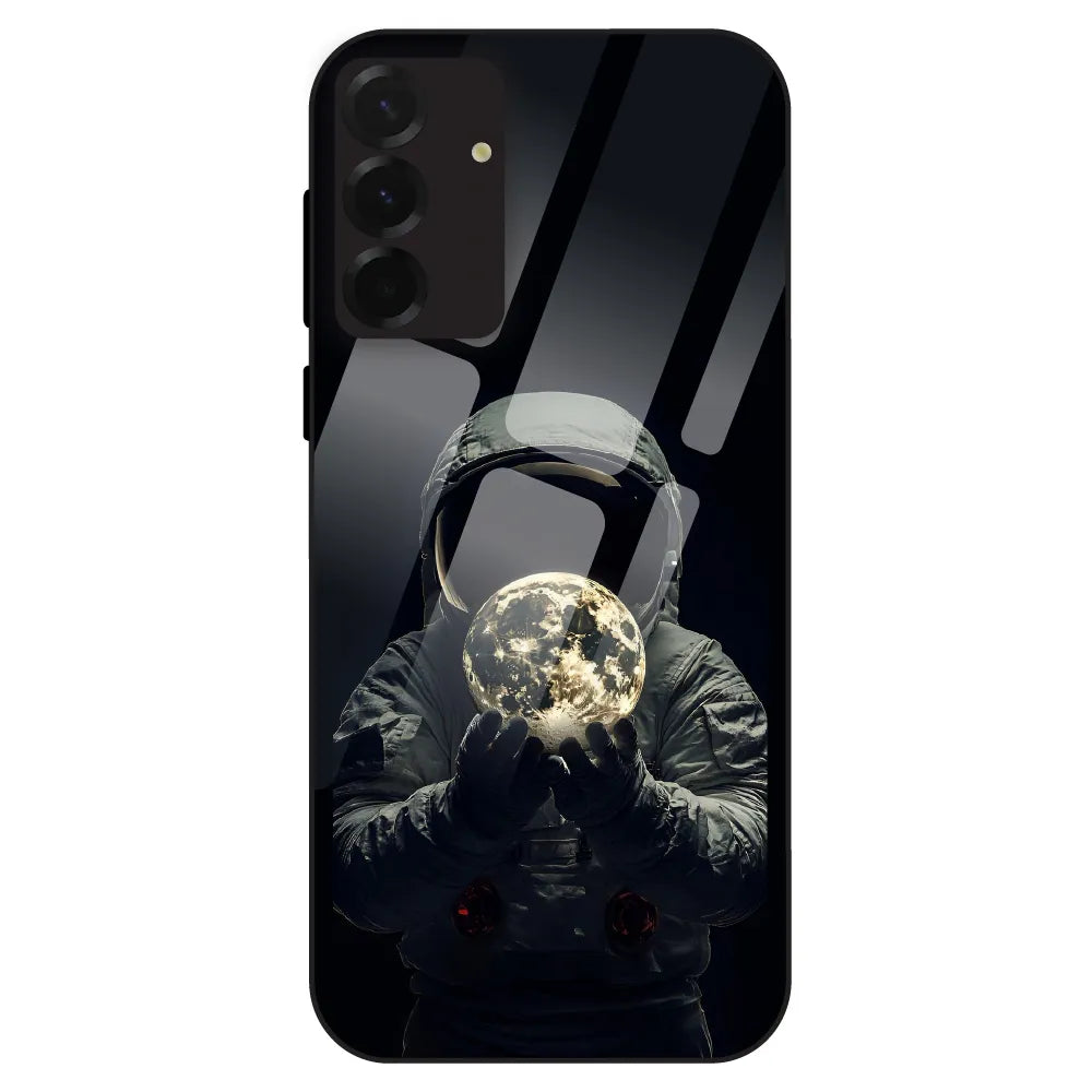 Astronaut Moon Glow - Glass Case For Samsung Galaxy A36