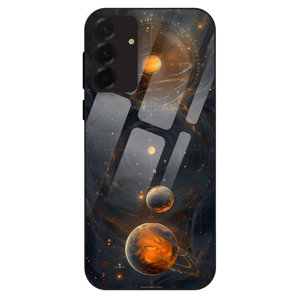 Cosmic Orbit Aesthetic - Glass Case For Samsung Galaxy A36