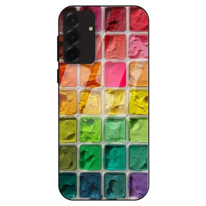 Color Palette Grid Aesthetic - Glass Case For Samsung Galaxy A36