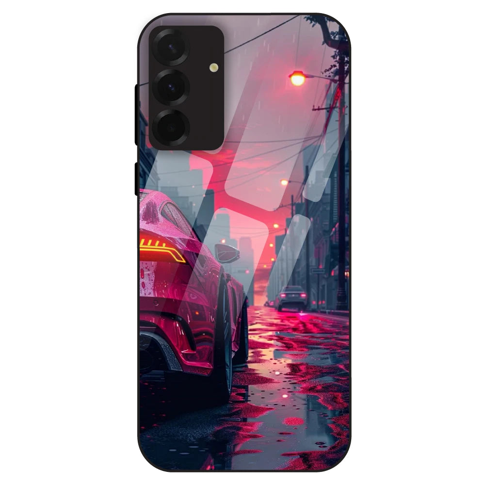 Neon Street Racer - Glass Case For Samsung Galaxy A36