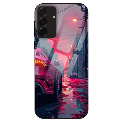 Neon Street Racer - Glass Case For Samsung Galaxy A36