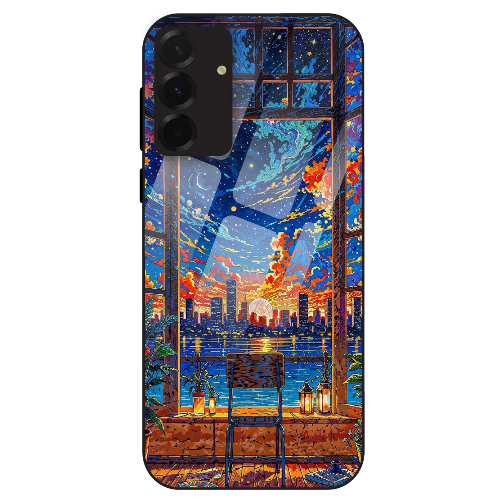 Sunset City View - Glass Case For Samsung Galaxy A36