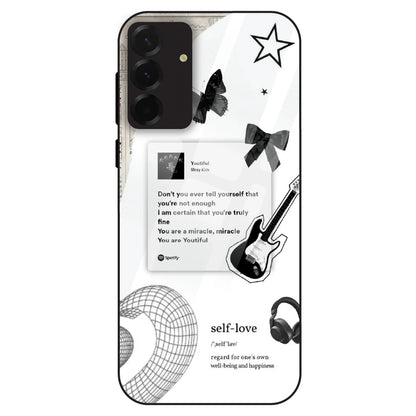 Monochrome Self-Love - Glass Case For Samsung Galaxy A36