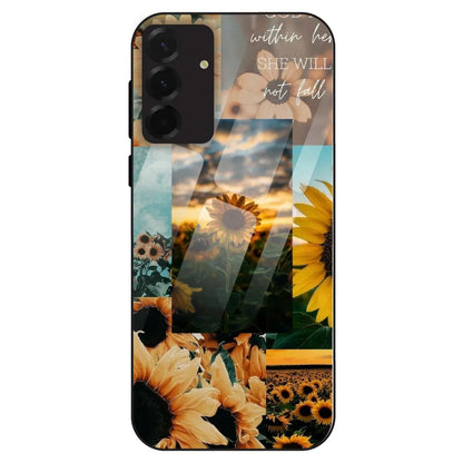 Sunflower Serenity Collage - Glass Case For Samsung Galaxy A36