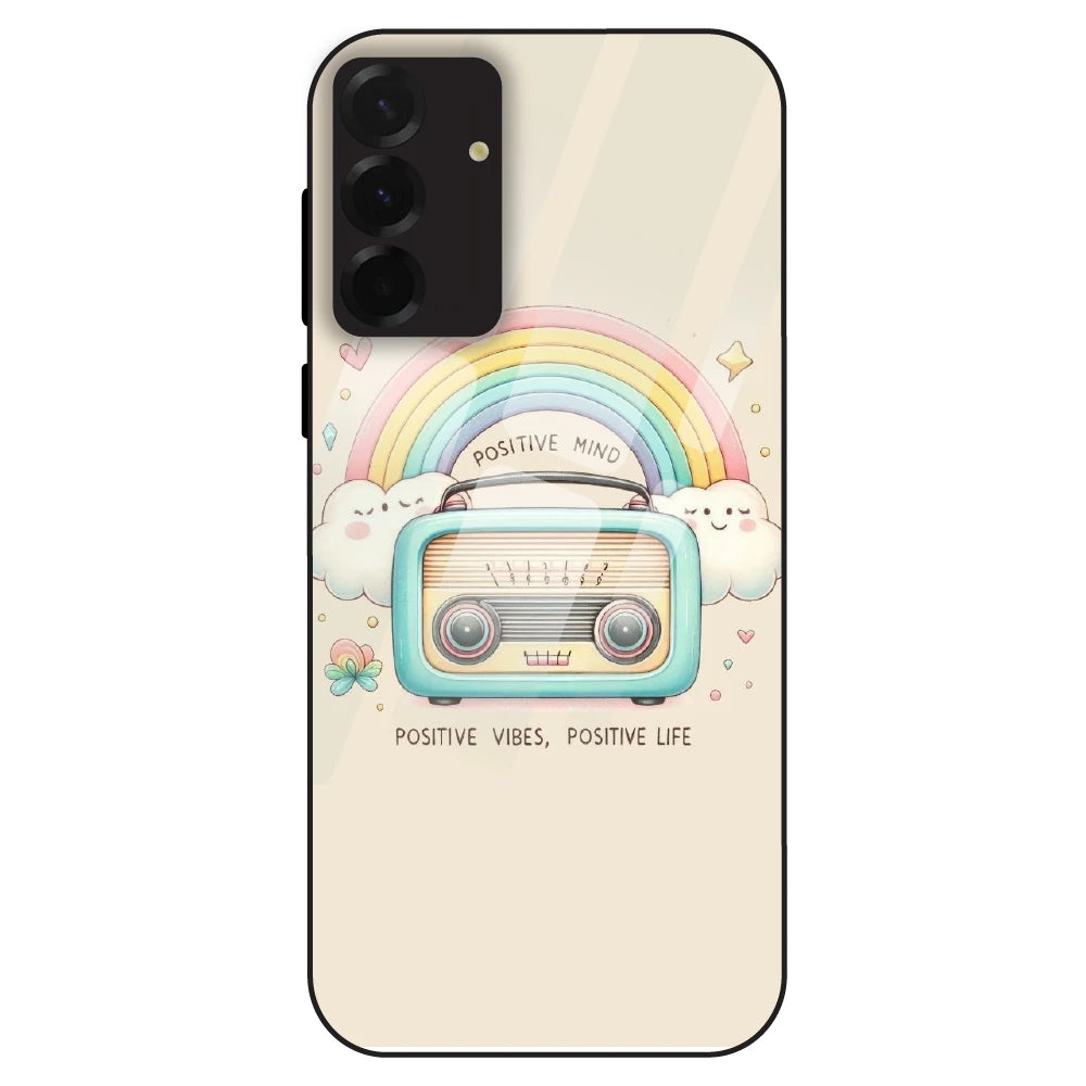 Positive Vibes Retro - Glass Case For Samsung Galaxy A36