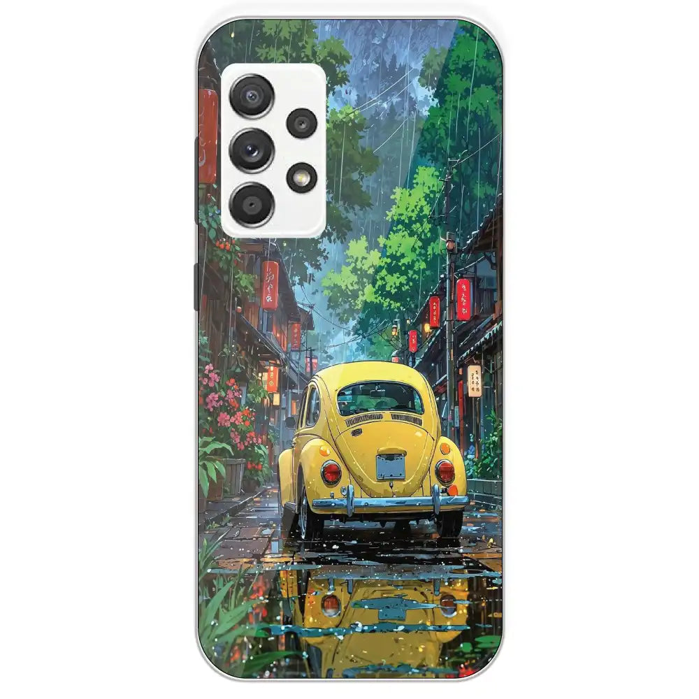 Yellow Bettle - Printed Silicone Case For Samsung Galaxy A52