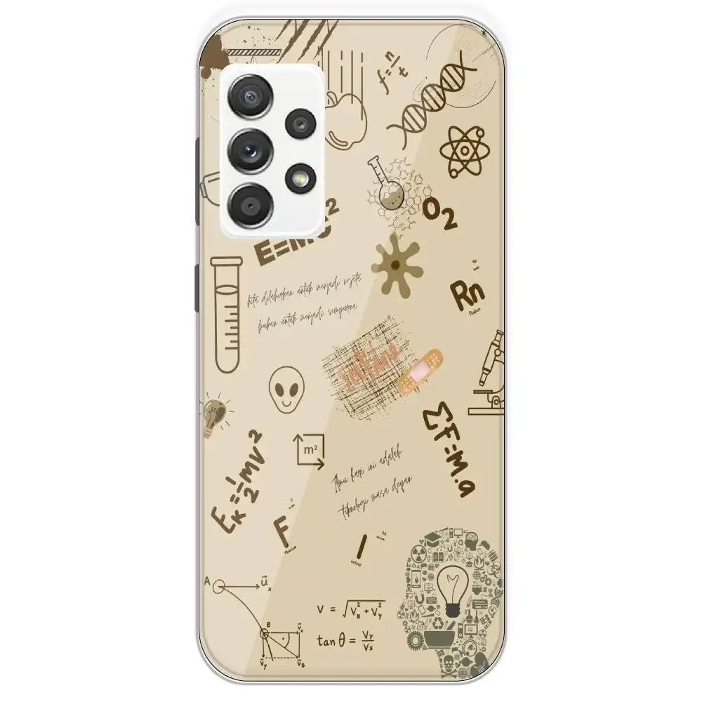 Physics Collage - Printed Silicone Case For Samsung Galaxy A52