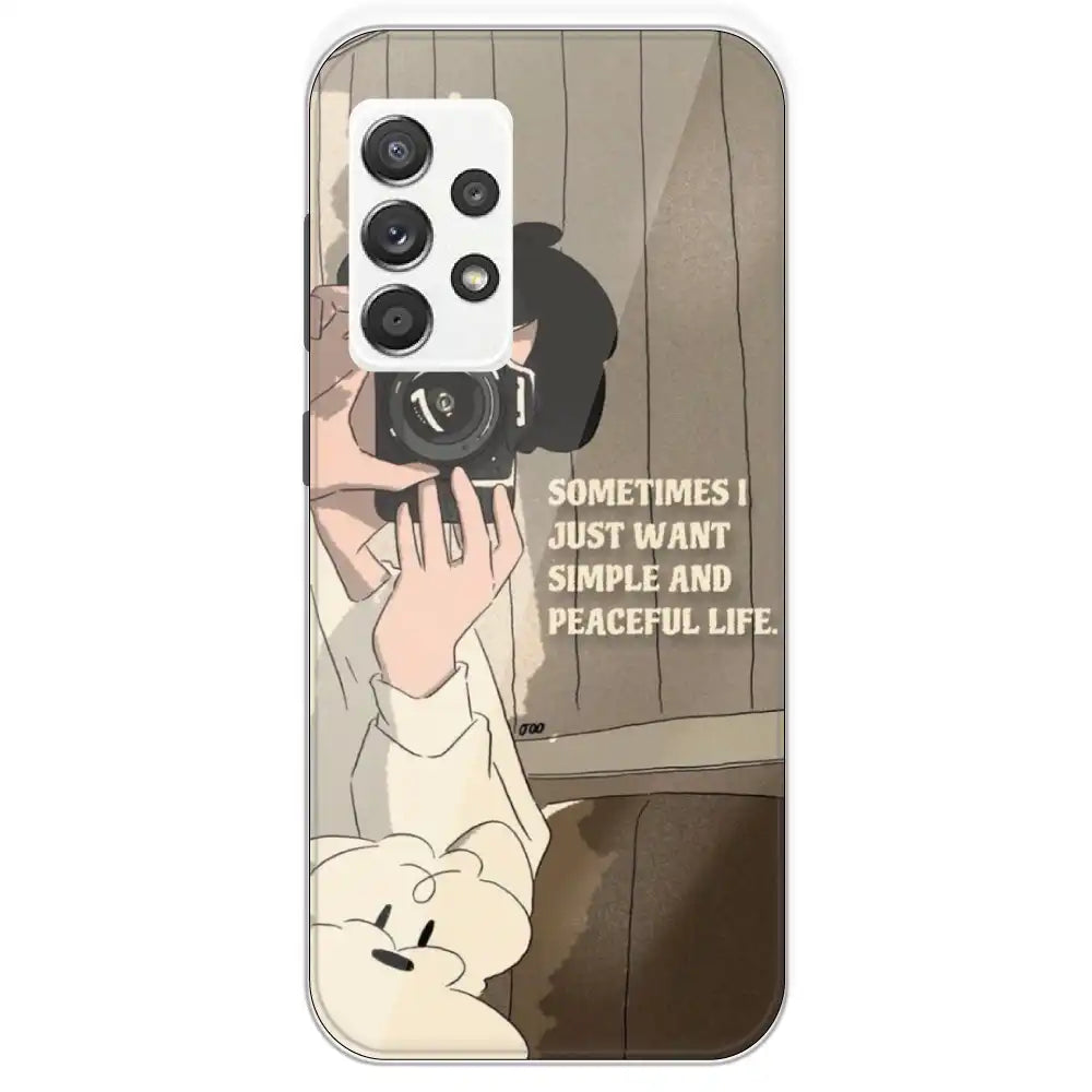 Photographer - Printed Silicone Case For Samsung Galaxy A52