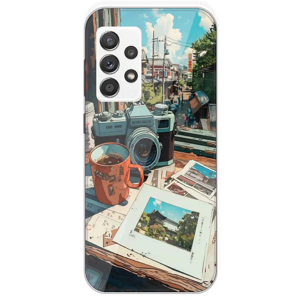 Vintage Camera Travel Vibes - Printed Silicone Case For Samsung Galaxy A52