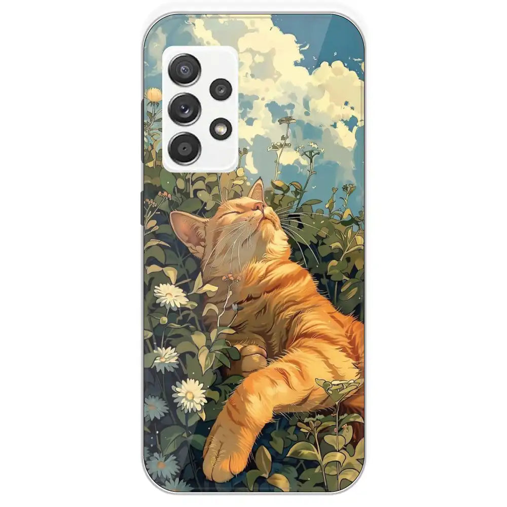 Garfield Sleeping - Printed Silicone Case For Samsung Galaxy A52