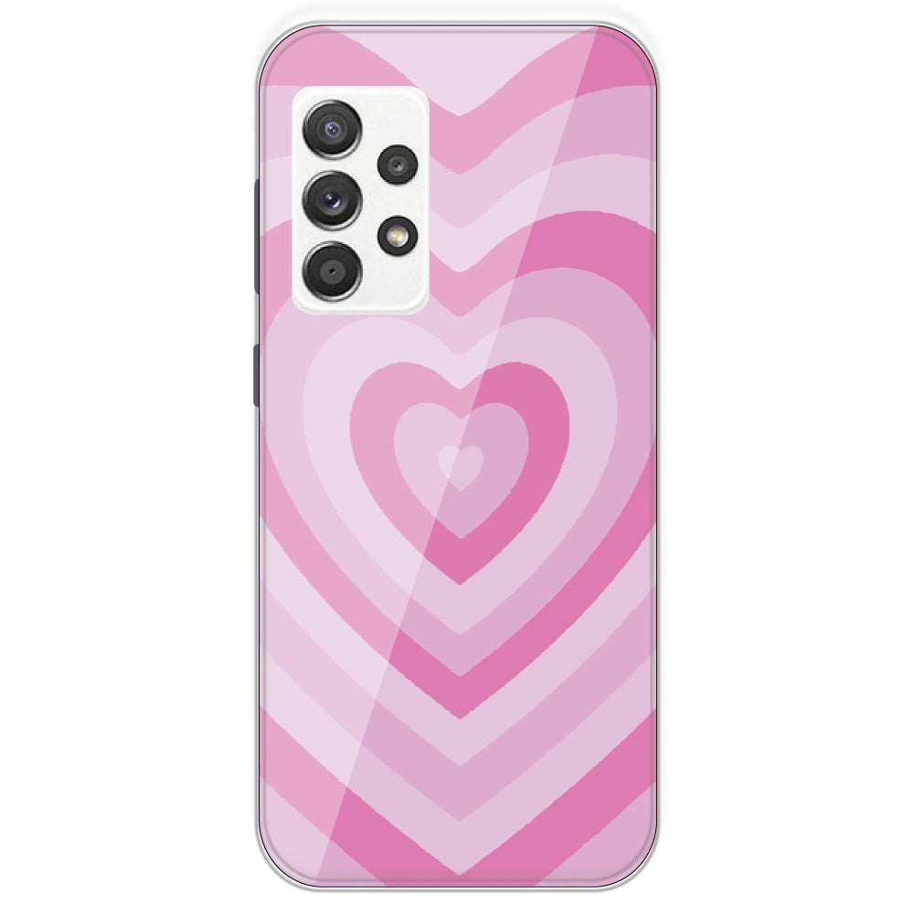 Pink Hearts - Printed Silicone Case For Samsung Galaxy A52