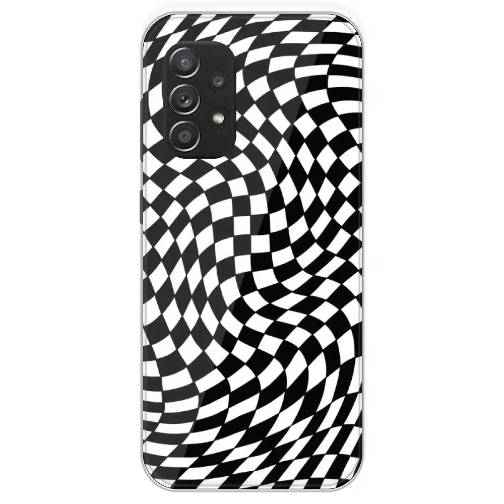 Checks - Printed Silicone Case For Samsung Galaxy A52S