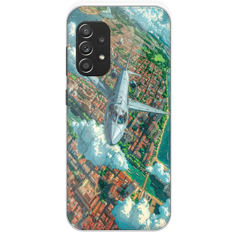 Flying Over City - Printed Silicone Case For Samsung Galaxy A52S