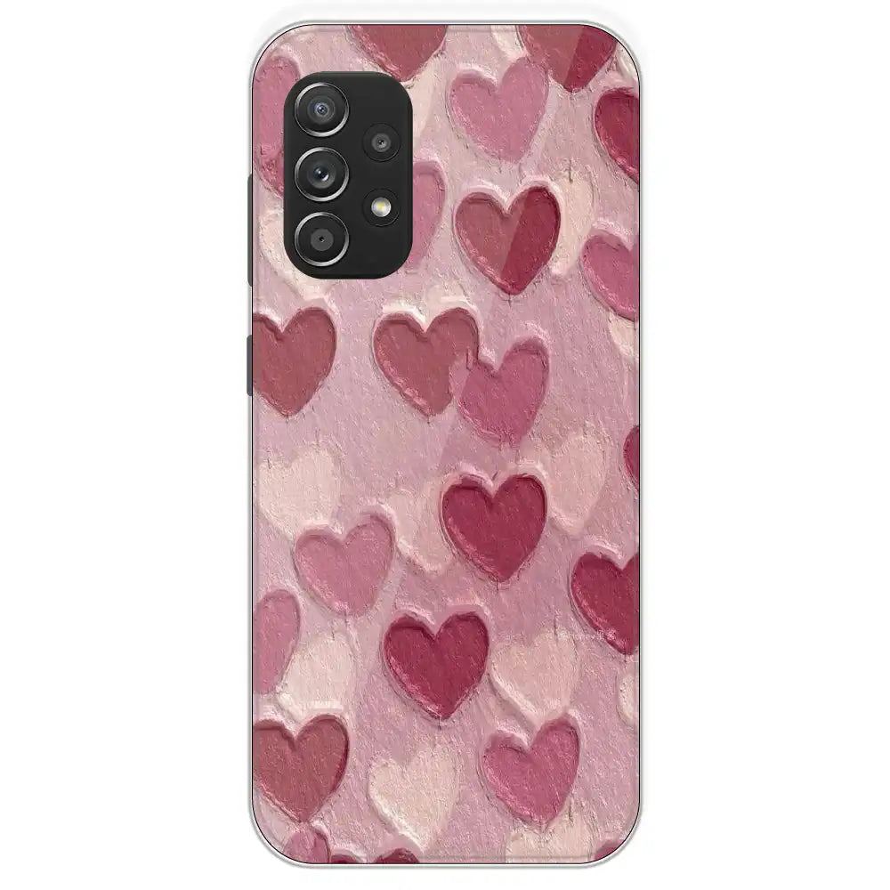 Pastel Hearts Love - Printed Silicone Case For Samsung Galaxy A52S
