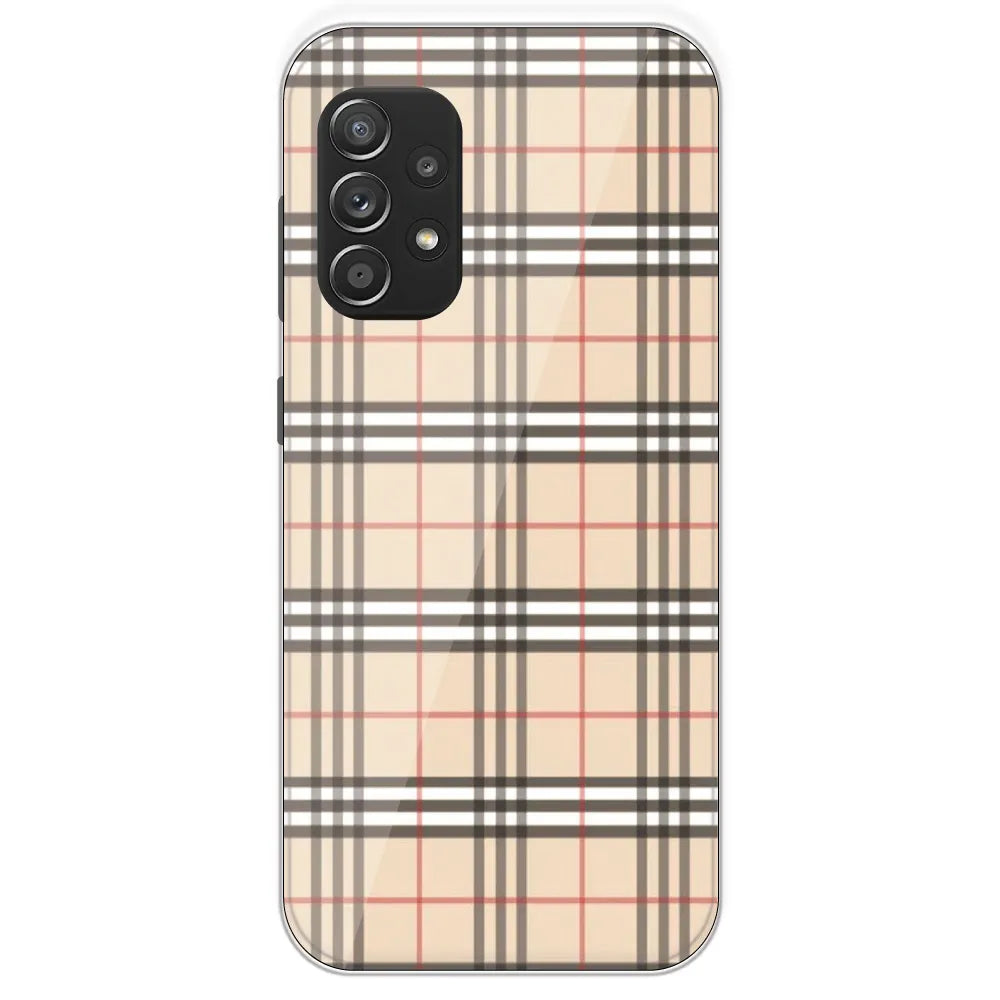 Yellow Checks - Printed Silicone Case For Samsung Galaxy A52S