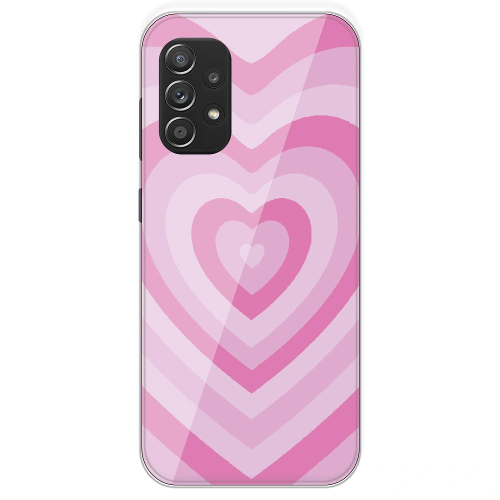 Pink Hearts - Printed Silicone Case For Samsung Galaxy A52S