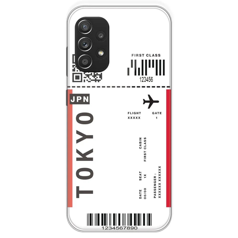 Tokyo Ticket - Clear Printed Silicone Case For Samsung Galaxy A52S