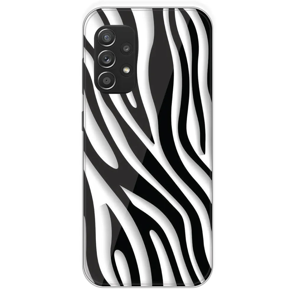 Zebra Print - Printed Silicone Case For Samsung Galaxy A52S