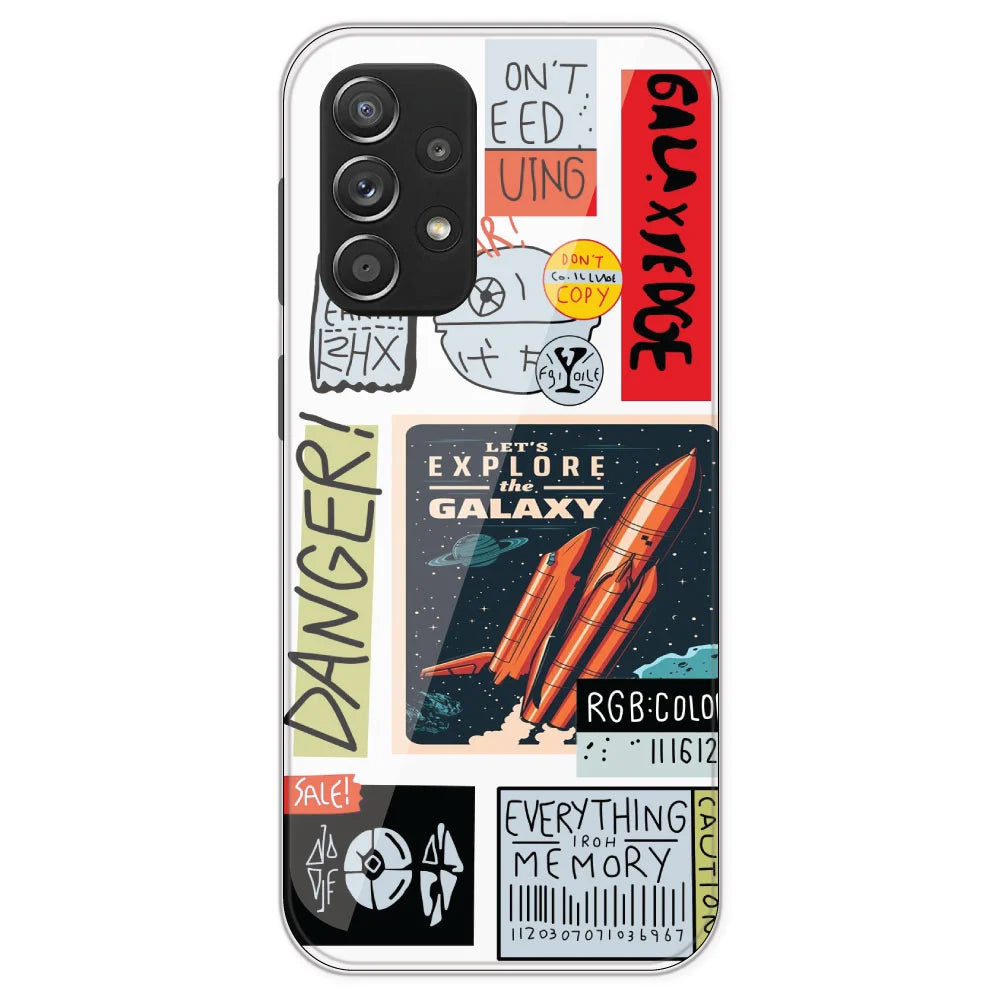 Galaxy - Clear Printed Silicone Case For Samsung Galaxy A52