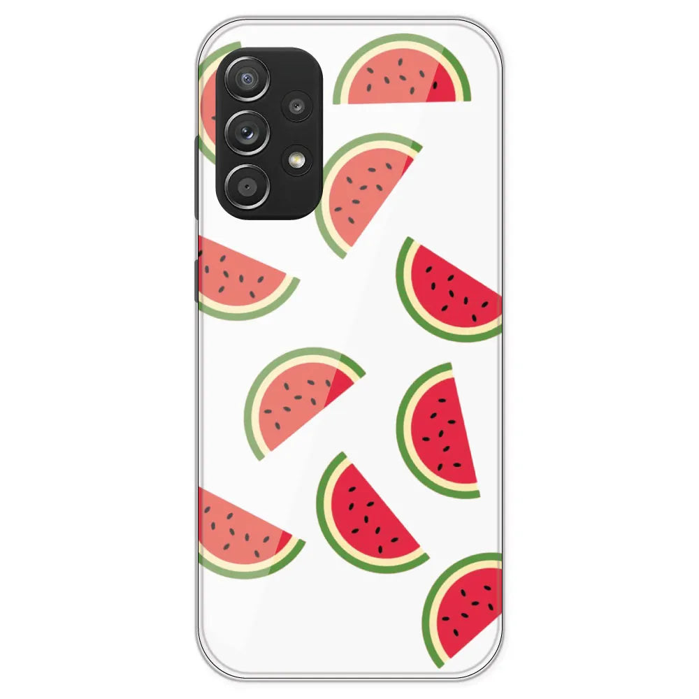 Watermelons - Clear Printed Silicone Case For Samsung Galaxy A52
