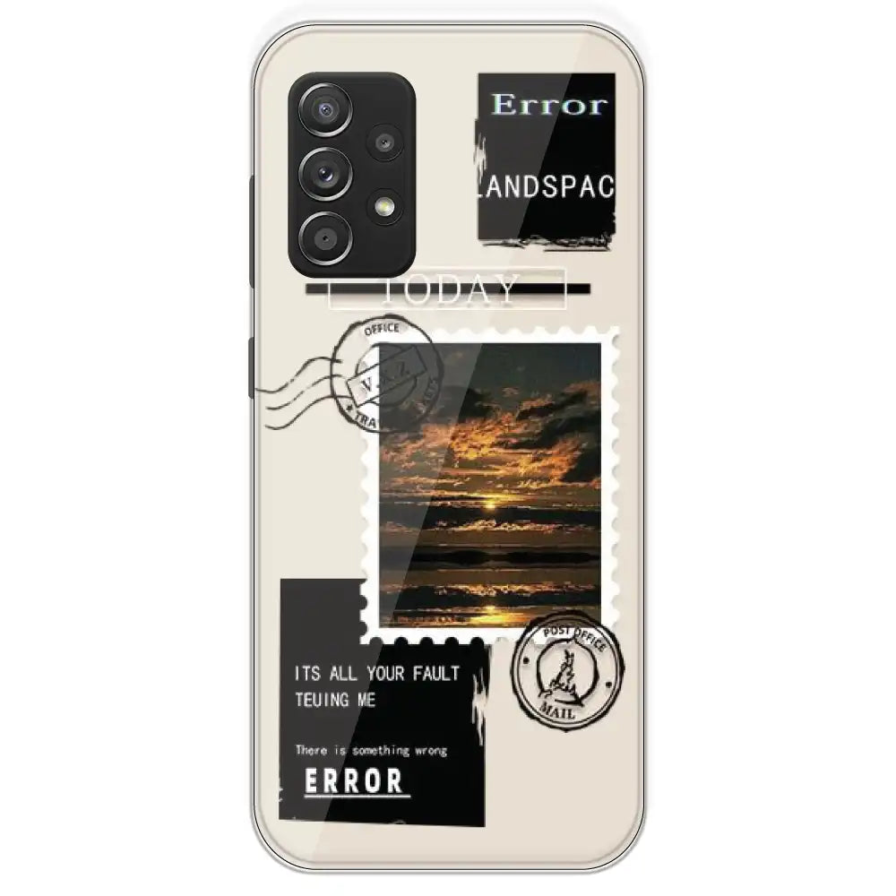 Post Card - Printed Silicone Case For Samsung Galaxy A53