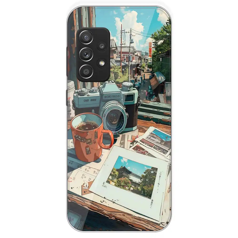 Vintage Camera Travel Vibes - Printed Silicone Case For Samsung Galaxy A53