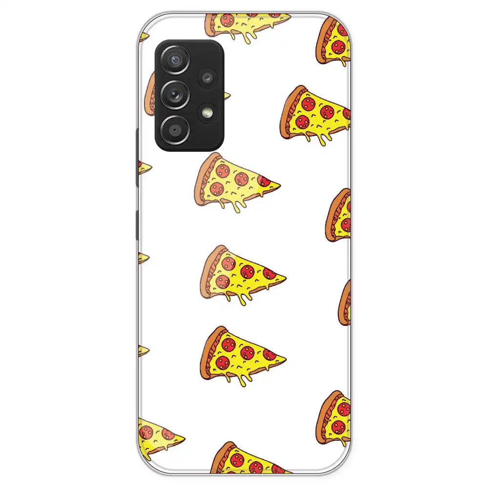 Pizza - Clear Printed Silicone Case For Samsung Galaxy A53
