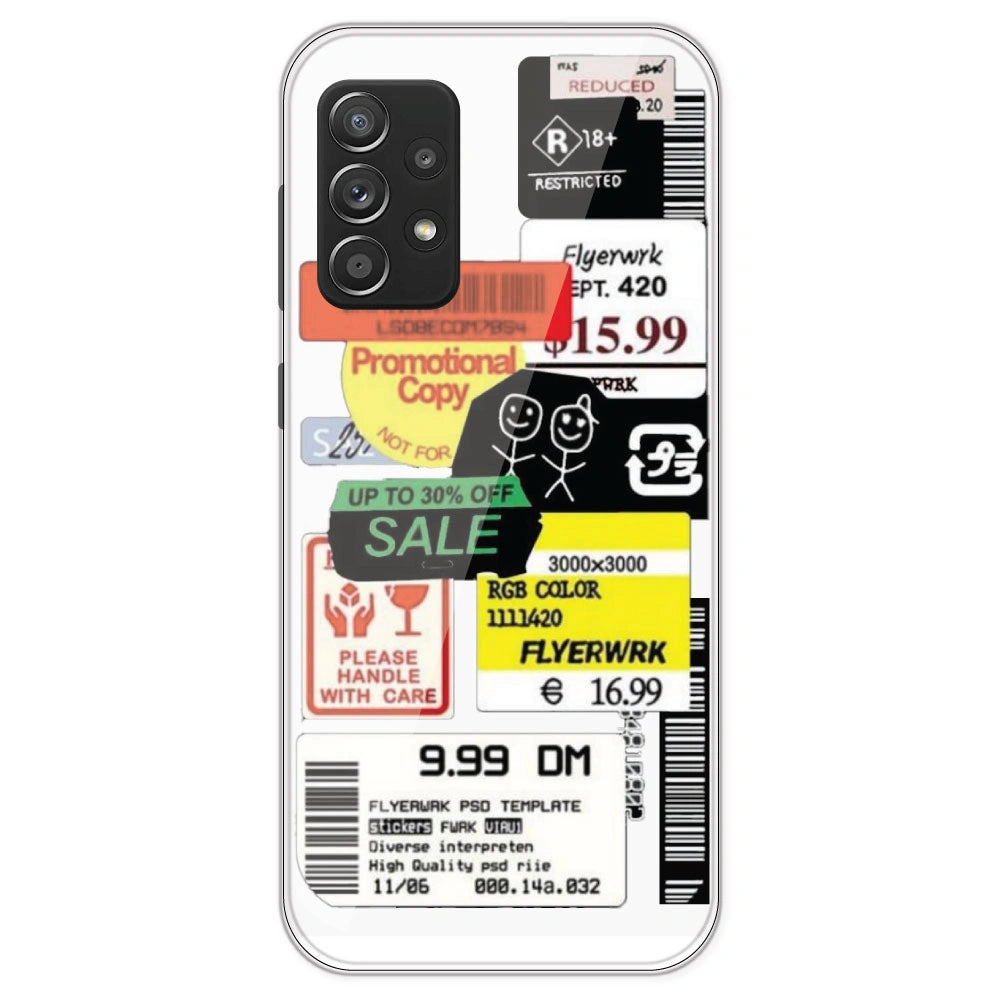 Sales - Clear Printed Silicone Case For Samsung Galaxy A53