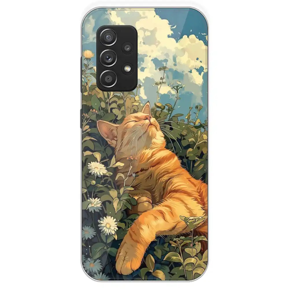 Garfield Sleeping - Printed Silicone Case For Samsung Galaxy A53