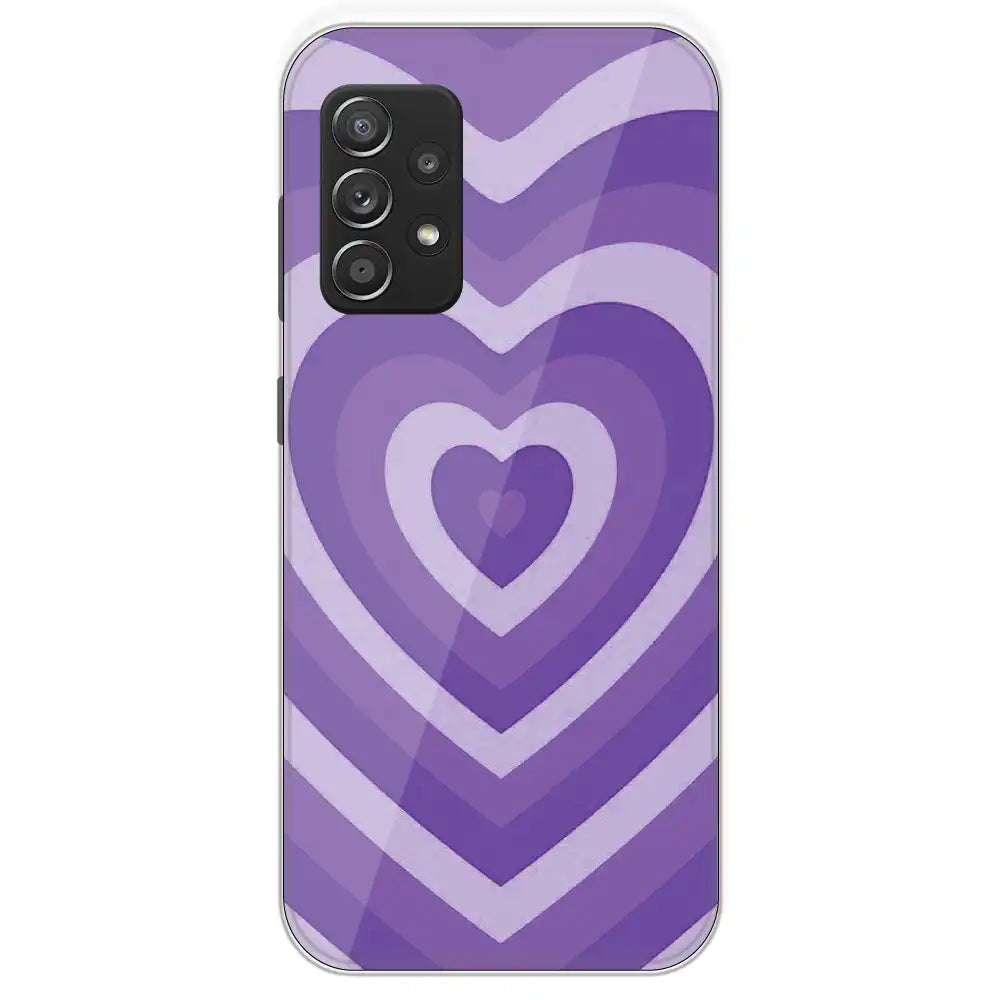 Purple Hearts - Printed Silicone Case For Samsung Galaxy A53