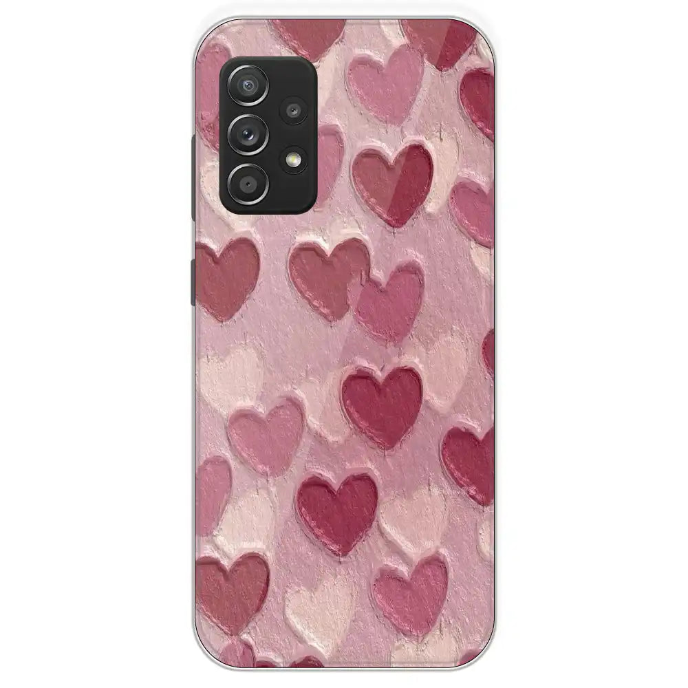 Pastel Hearts Love - Printed Silicone Case For Samsung Galaxy A53