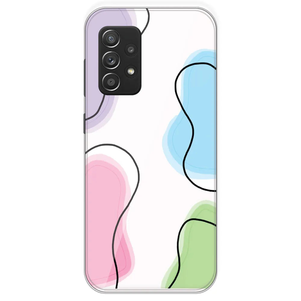 Rainbow Cow Print - Clear Printed Silicone Case For Samsung Galaxy A53