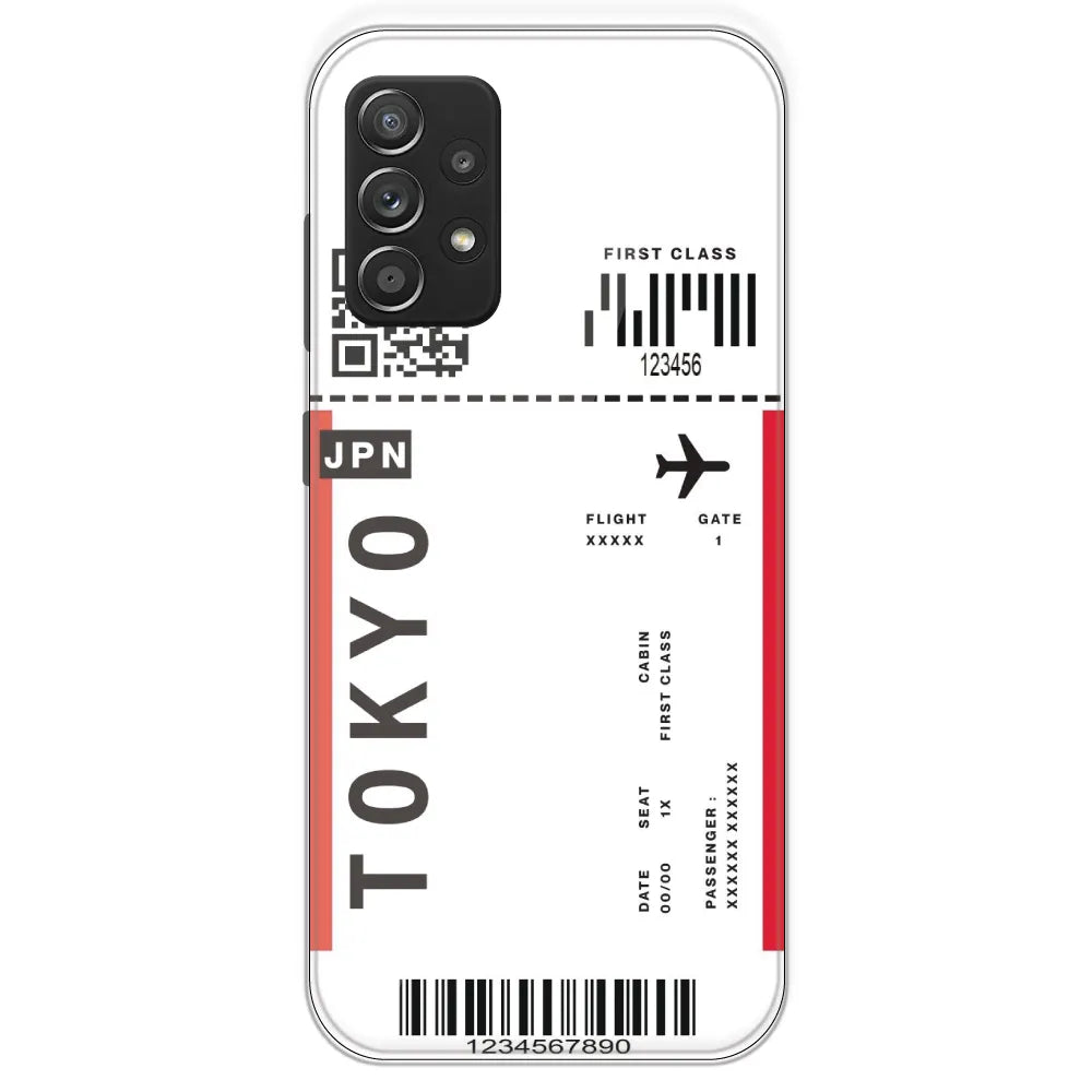 Tokyo Ticket - Clear Printed Silicone Case For Samsung Galaxy A53