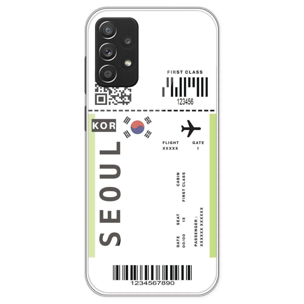 Seoul Ticket - Clear Printed Silicone Case For Samsung Galaxy A53