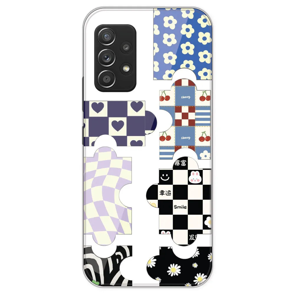 Aesthetic Puzzle - Clear Printed Silicone Case For Samsung Galaxy A53