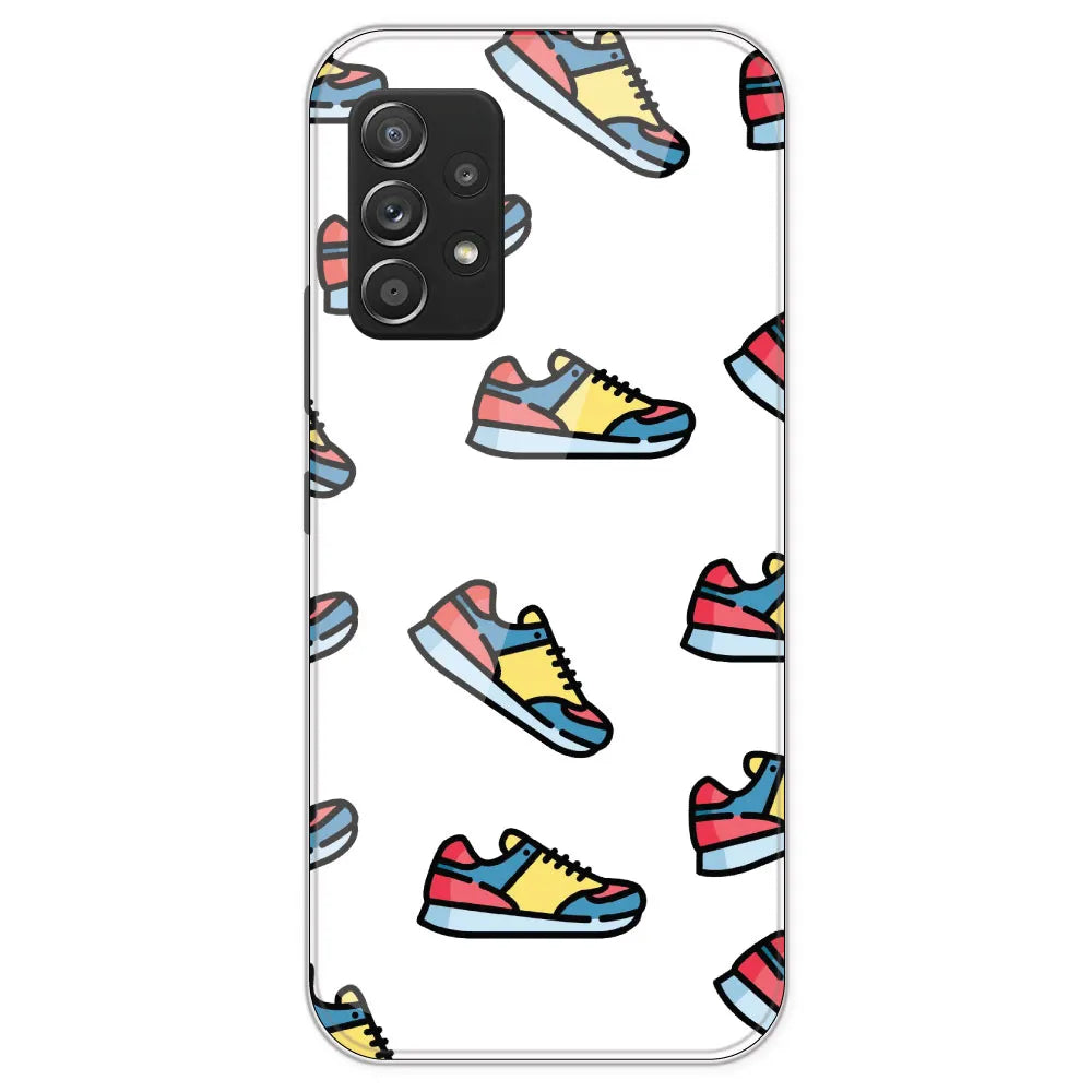 Sneakers - Clear Printed Silicone Case For Samsung Galaxy A53
