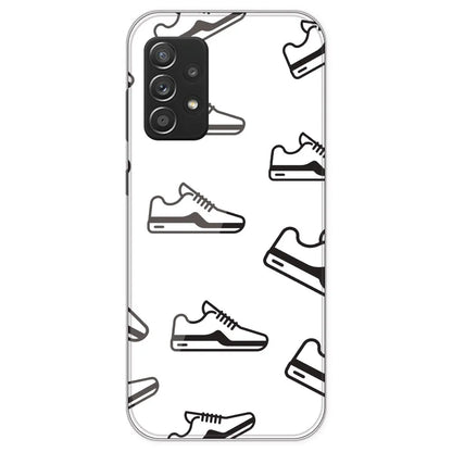 Black Sneakers - Clear Printed Silicone Case For Samsung Galaxy A53