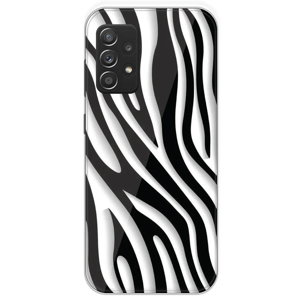 Zebra Print - Printed Silicone Case For Samsung Galaxy A53