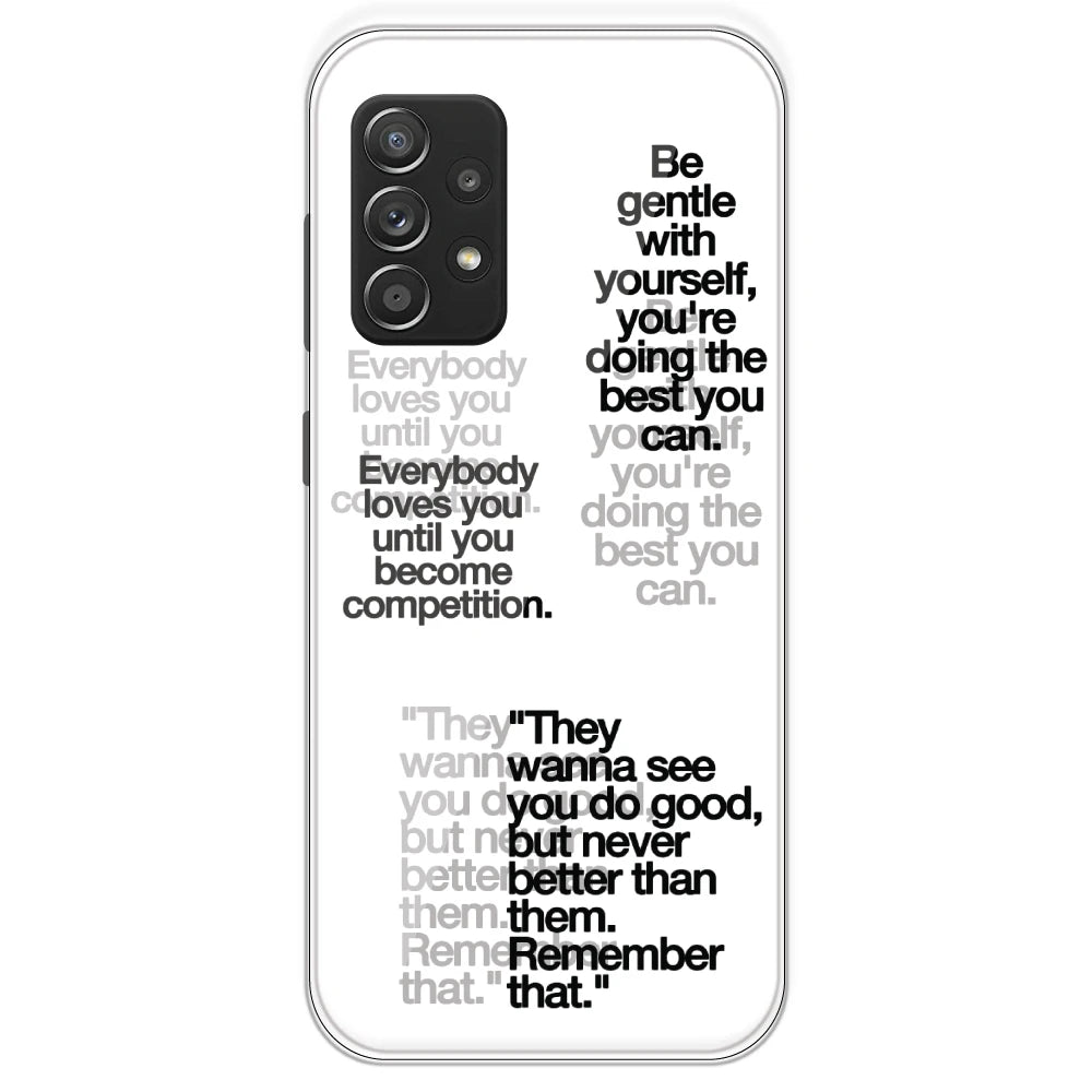 Motivational Quotes - Clear Printed Silicone Case For Samsung Galaxy A53