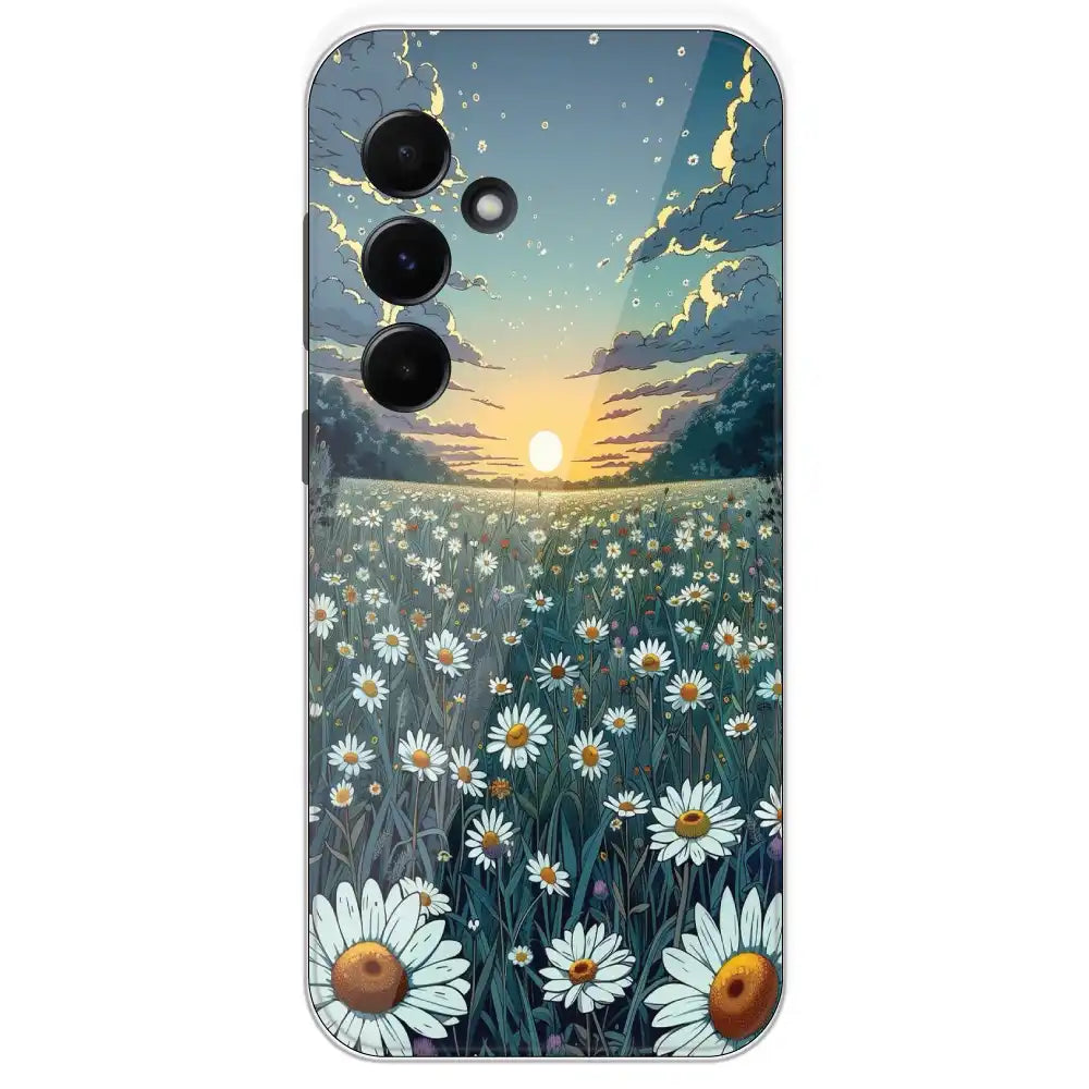 Daisy Sunset - Printed Silicone Case For Samsung Galaxy A55