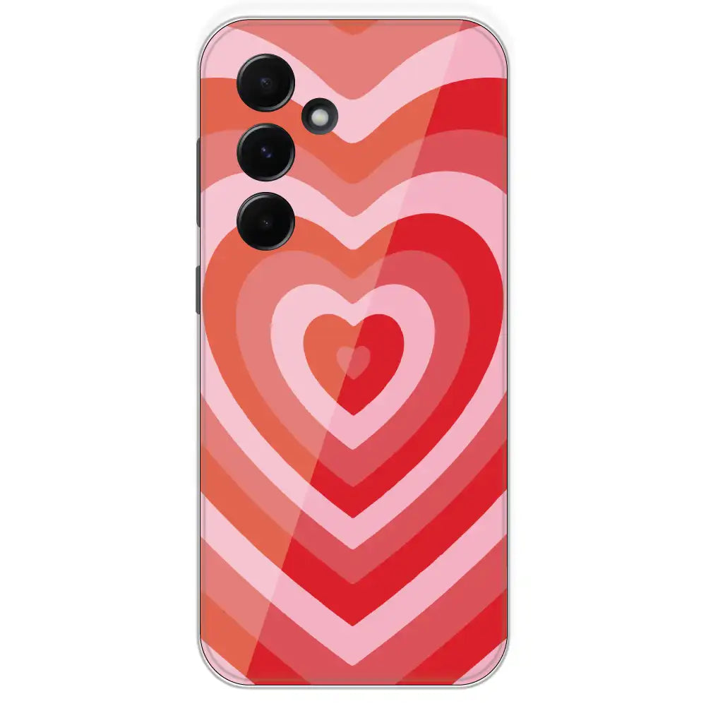 Red Hearts - Printed Silicone Case For Samsung Galaxy A55