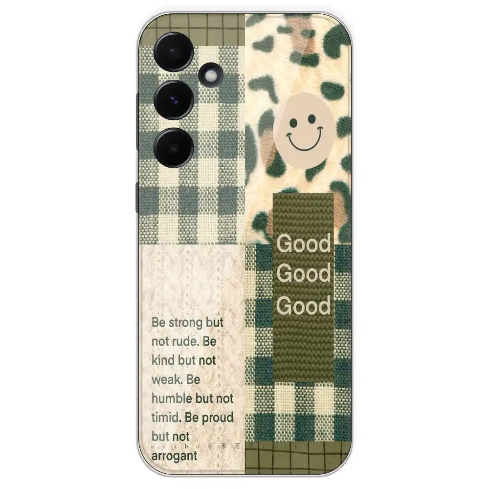 Patchwork Positivity - Printed Silicone Case For Samsung Galaxy A55
