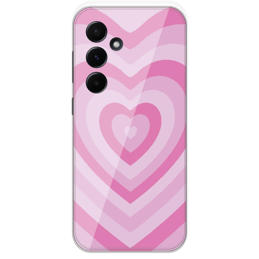 Pink Hearts - Printed Silicone Case For Samsung Galaxy A55