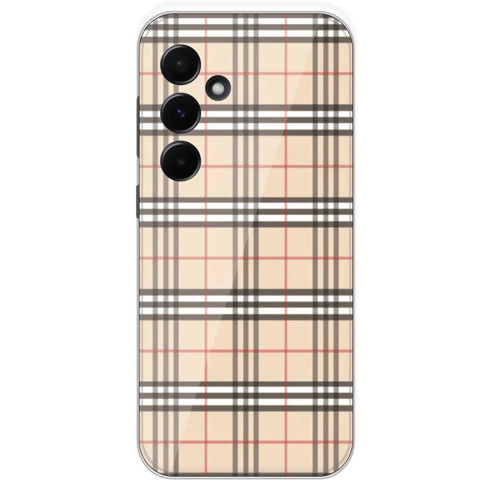 Yellow Checks - Printed Silicone Case For Samsung Galaxy A55