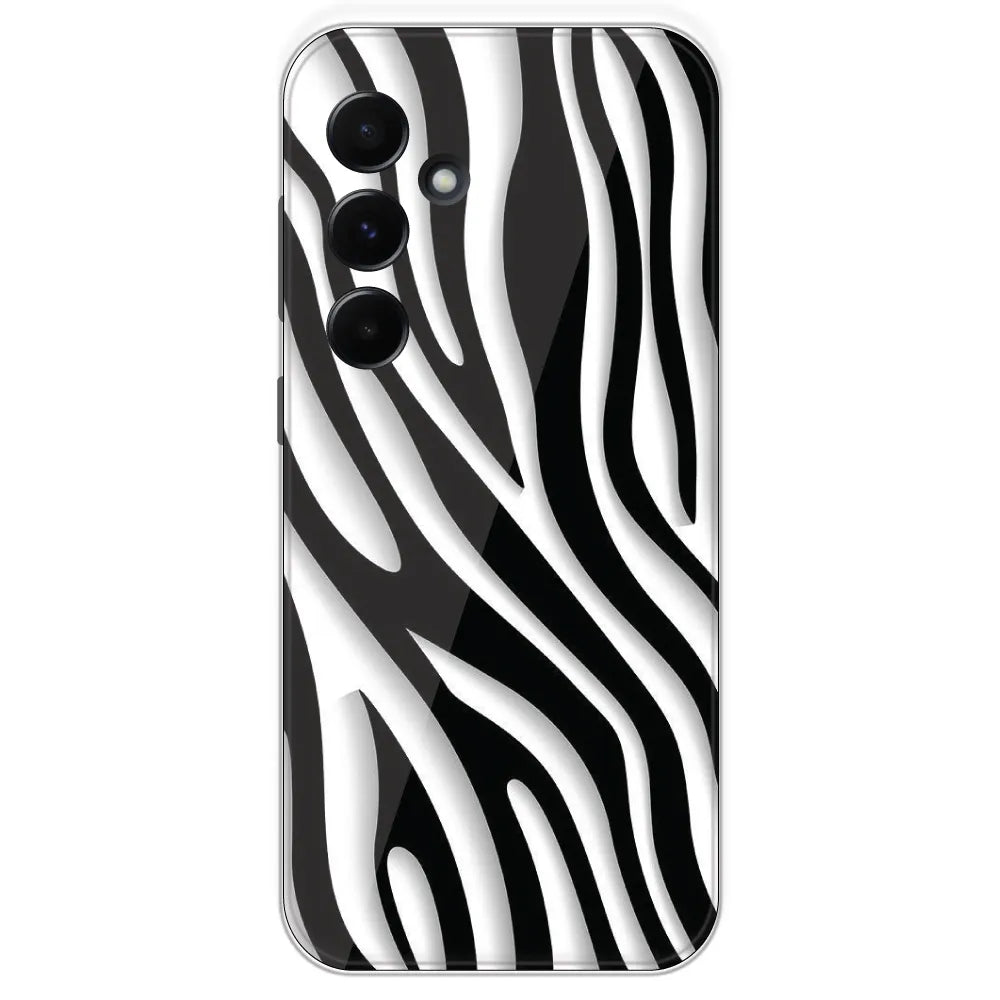 Zebra Print - Printed Silicone Case For Samsung Galaxy A55