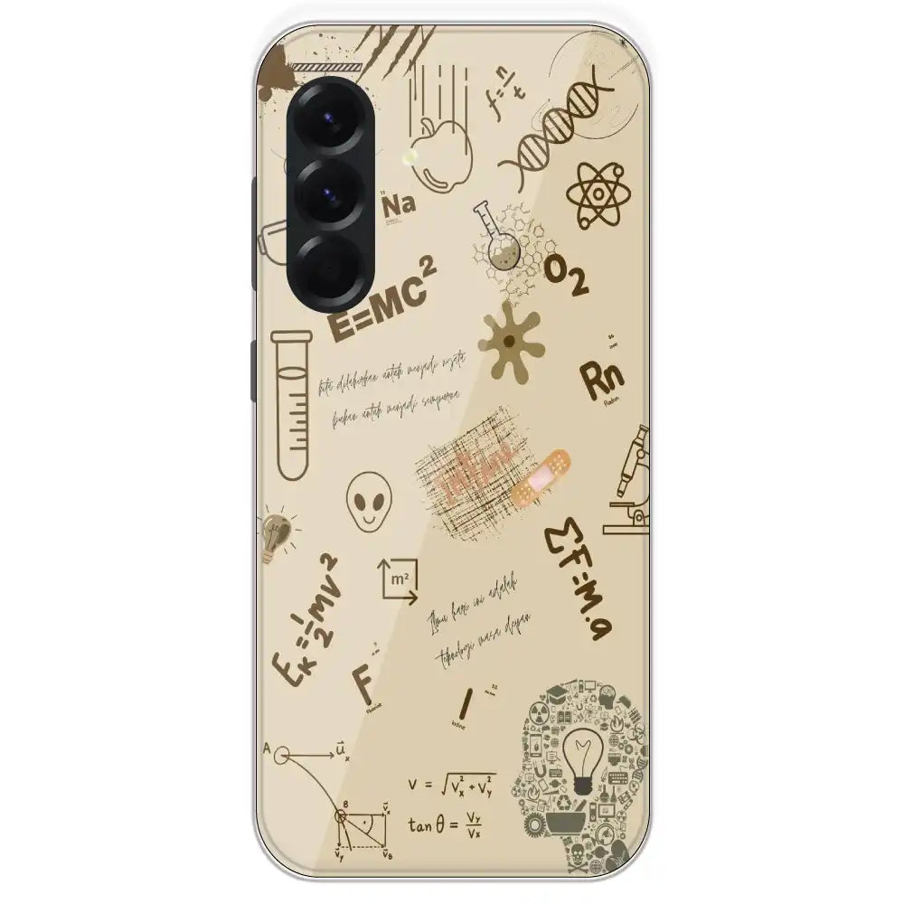 Physics Collage - Printed Silicone Case For Samsung Galaxy A56