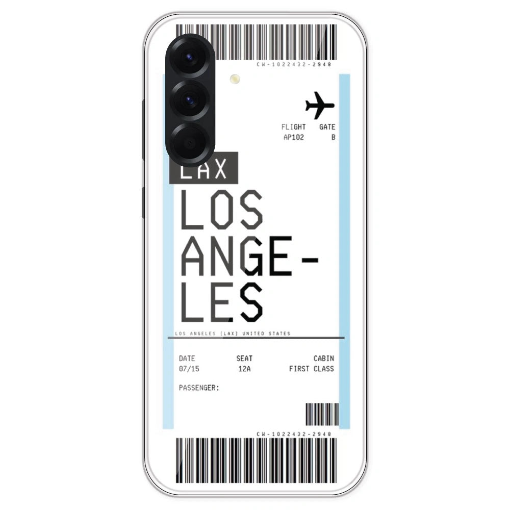 Los Angeles Ticket - Clear Printed Silicone Case For Samsung Galaxy A56