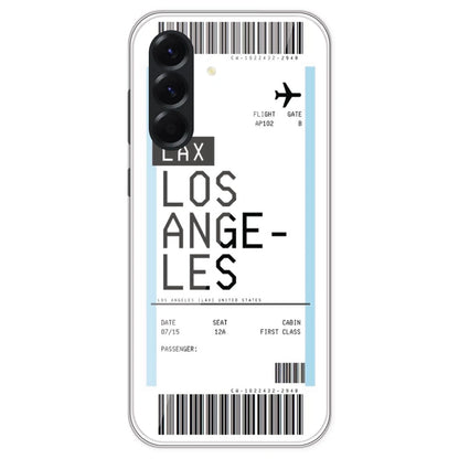Los Angeles Ticket - Clear Printed Silicone Case For Samsung Galaxy A56