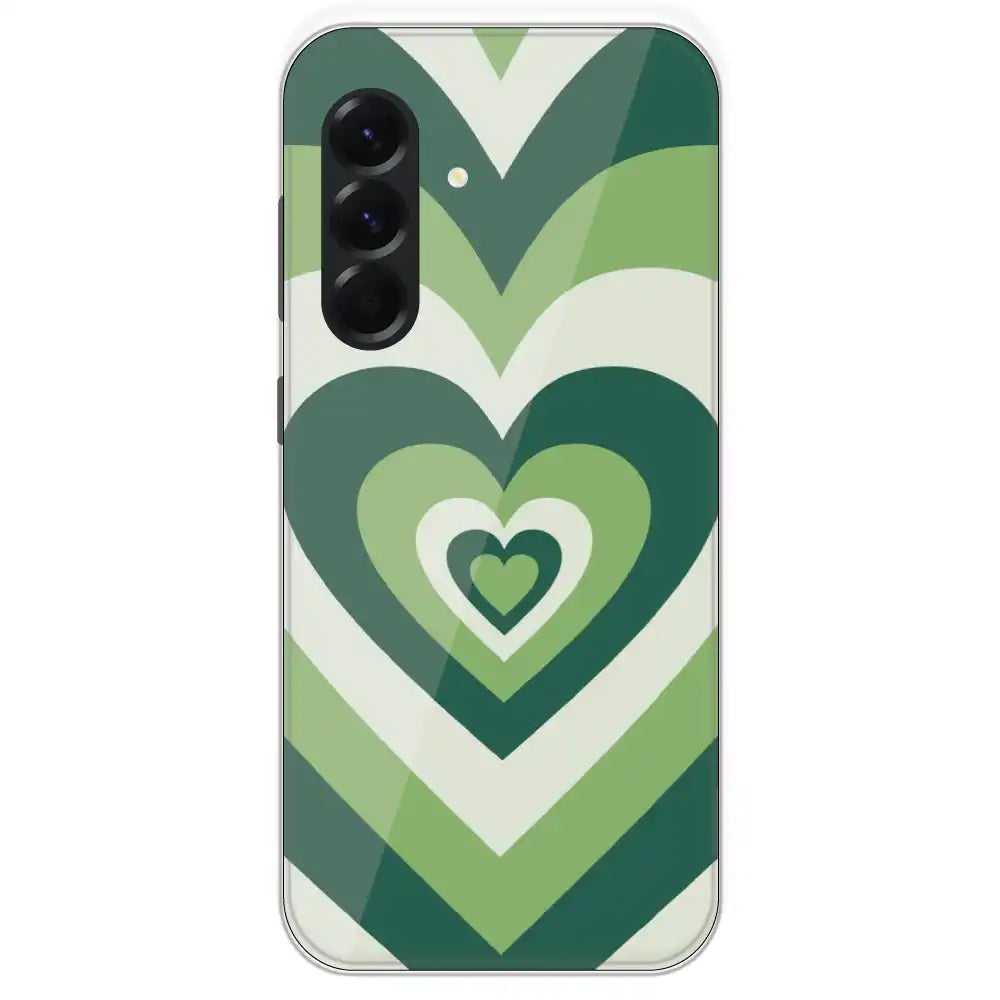 Dark Green Hearts - Printed Silicone Case For Samsung Galaxy A56